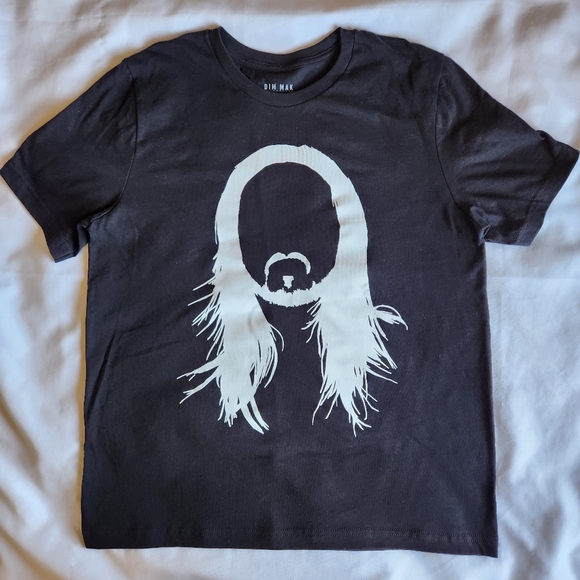 Dim Mak Steve Aoki DJ Neon Future Music Concert Tour L Black Graphic T-Shirt New - Picture 2 of 4